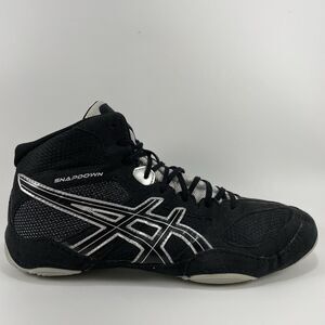 Asics Snapdown Men's Size 11.5 US Lace-Up Wrestling Shoes Wrestling Black Suede
